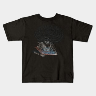 Tropical Fish Diving in Ocean Abstract Art Kids T-Shirt